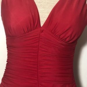 Red Ruched Miraclesuit Size 6 EUC